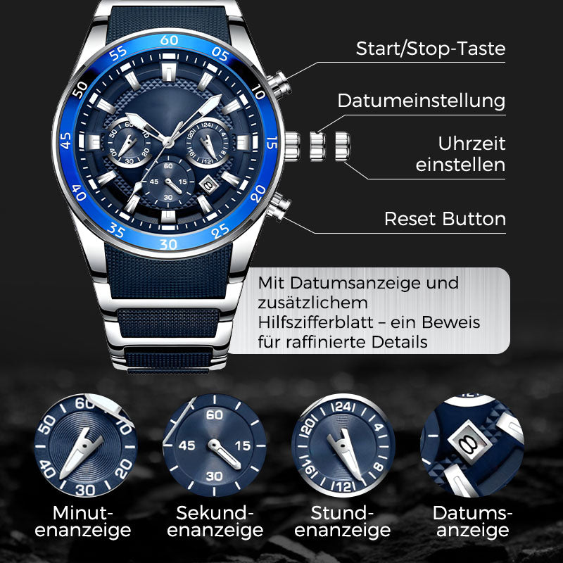 🔥Black-Friday-Mega-Angebot – 50 % Rabatt!🔥Großzifferblatt-Kalender-Quarz-Armbanduhr für Business