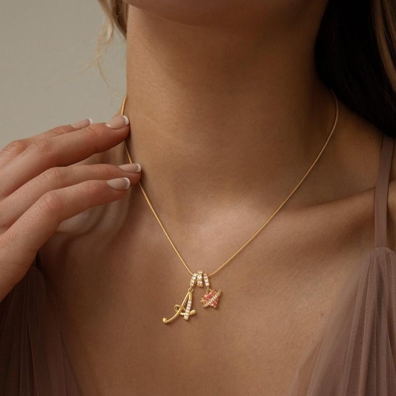 💖Last Day 50% OFF✨3-Layering Initial A-Z Letter Pendant Necklaces🎀