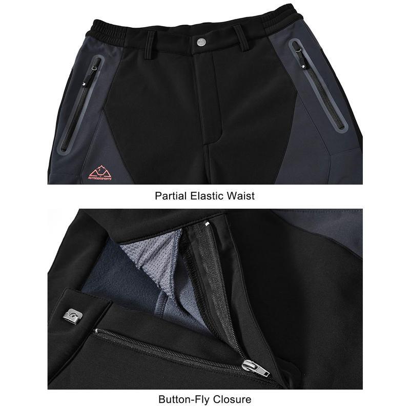 🏆 LETZTER TAG - 50% RABATT!! 🔥 Herren wasserdichte Winterhosen mit Fleece-Futter & Cargo-Taschen