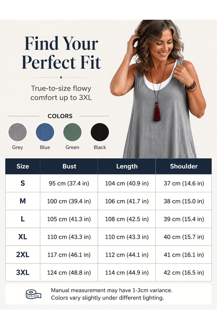 🎁Letzter Tag der Aktion: 50% Rabatt🔥 Lässiges, lockeres, ärmelloses Tanktop-Kleid in Layering-Optik für Damen