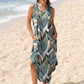 👗🌊 Damen Sommerkleid – Locker, Ärmellos, V-Ausschnitt mit Taschen, Ideal für Strand & Freizeit📦Kostenloser Versand🔥