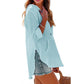 Damen Oversize-Hoodie mit V-Ausschnitt und Kängurutasche für Strand & Alltag