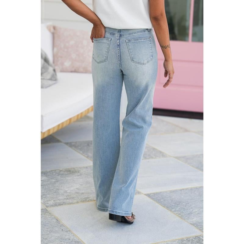 🌷Vorverkauf 50% Rabatt auf🍃Vintage-Waschungen mit hohem Bauch und Bauchkontrolle Jeans mit geradem Bein