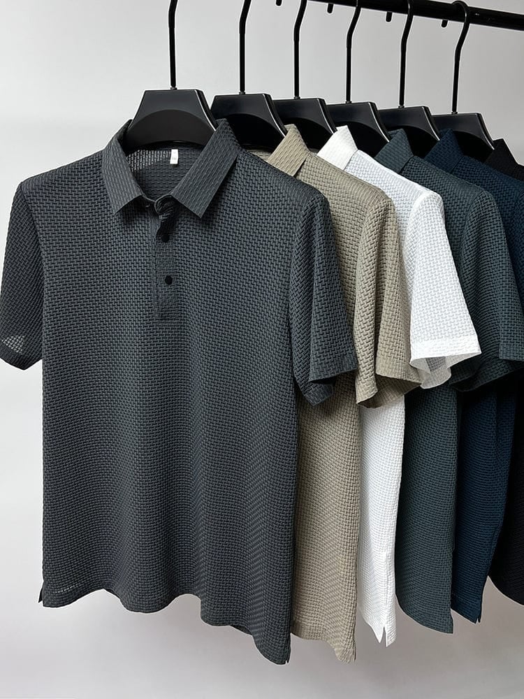 ⌛ Nur noch 3 Tage – 50 % auf alles! ⏰ Herren Polo-Shirt mit Kurzarm – Hemdkragen, Farbabrieb-freier Stoff, Vielseitig für Alltag & Büro