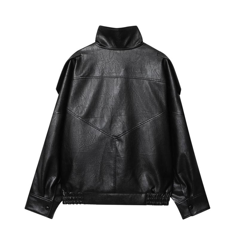 Modische Streetwear-Jacke aus Kunstleder – lässig & vielseitig kombinierbar 🧥✨