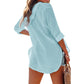 Damen Oversize-Hoodie mit V-Ausschnitt und Kängurutasche für Strand & Alltag