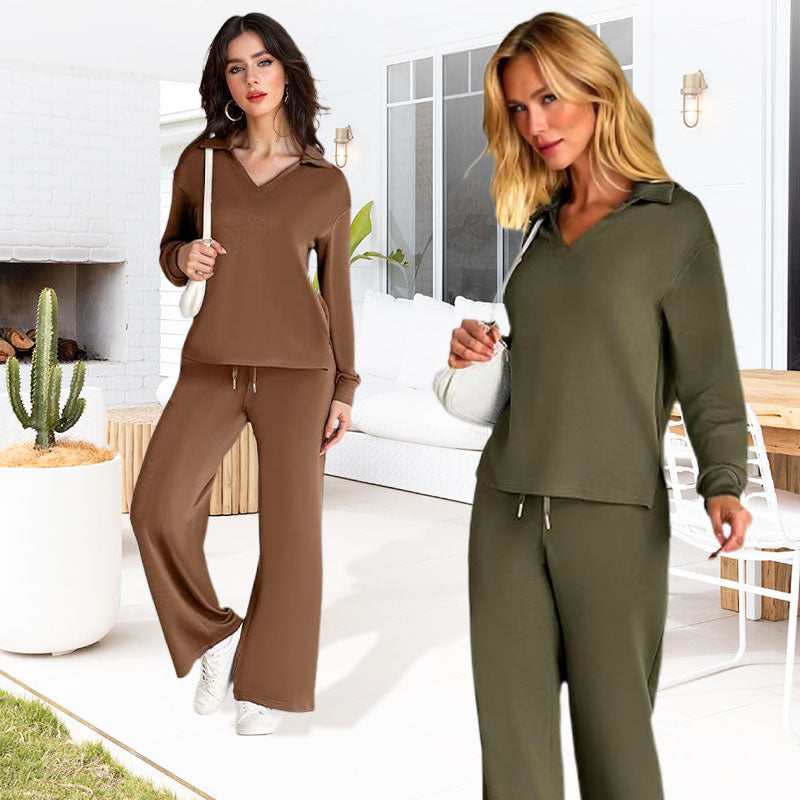 🎁Heißer Verkauf 50 % RABATT⏳ 2-teilige Outfits für Damen, lässige Langarm-Trainingsanzüge