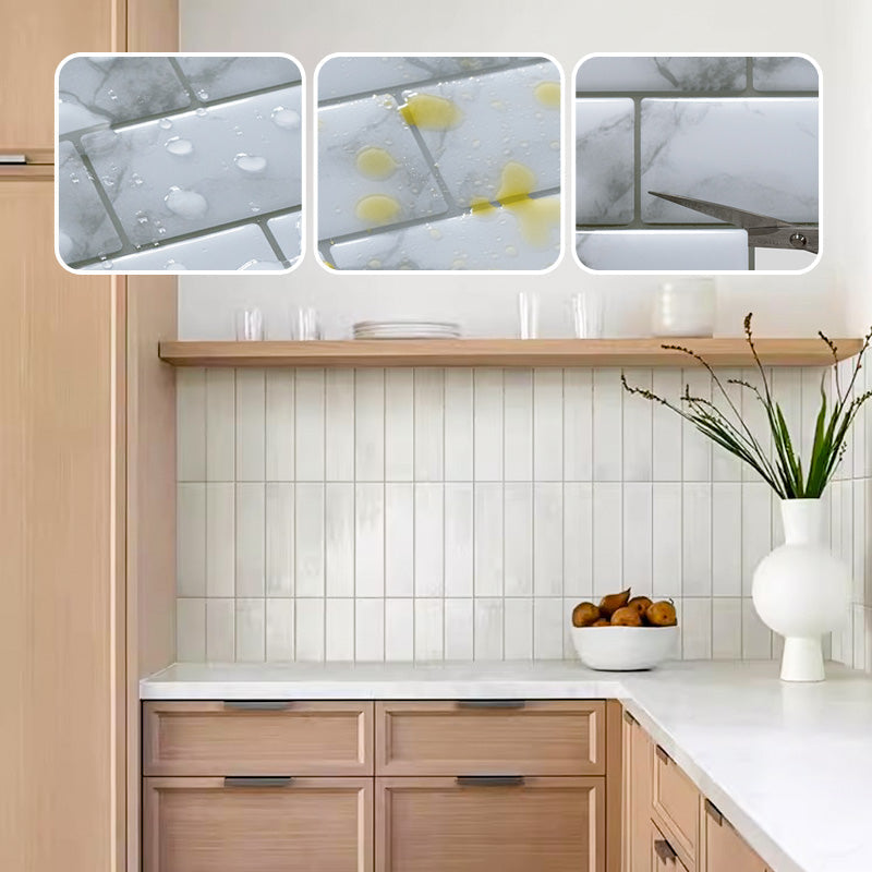 ⏳50% RABATT! 🍳 Selbstklebender Küchen-Spritzschutz aus PET – zuschneidbar, 23×29 cm, in 5 Farben