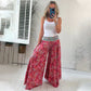 🌸Was soll ich morgen anziehen?💥Hose mit elastischem Bund und ethnischem Muster