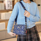 תיק Crossbody מודפס עם ריבוי כיסים לנשים