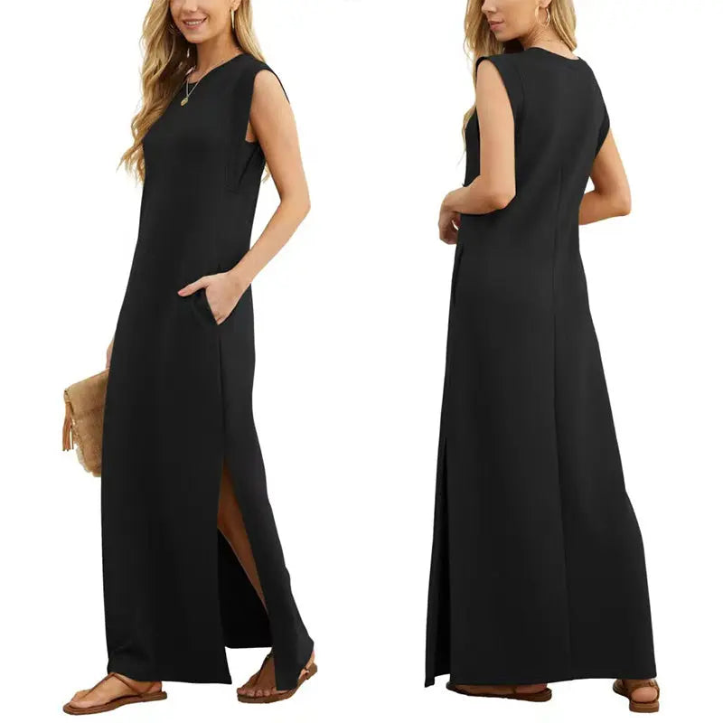 ⏳Letzter Tag: 50% auf💥Damens Sommerkleid aus Baumwolle – Knitterfrei, Loose Fit mit Seitenschlitz – Bequem & Elegant in 6 Farben