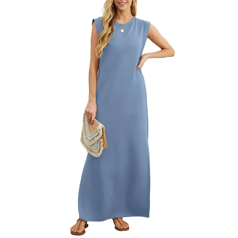 ⏳Letzter Tag: 50% auf💥Damens Sommerkleid aus Baumwolle – Knitterfrei, Loose Fit mit Seitenschlitz – Bequem & Elegant in 6 Farben
