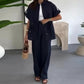 🥰Zweiteiler Arbeitskleidung Casual mit Kordelzug für Damen
