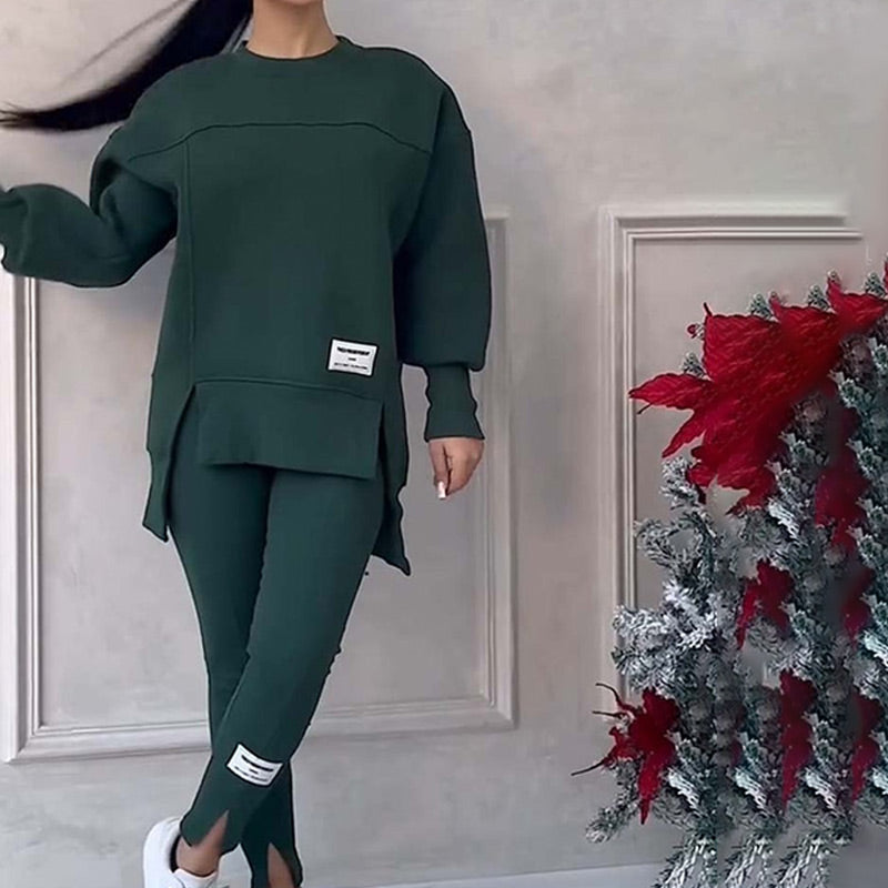 🔥Black-Friday-Mega-Angebot – 53 % Rabatt!🔥Lässiges Sweatshirt-Leggings-Set für Frauen