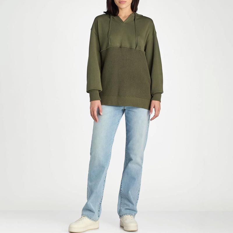 Einzigartiger und schicker Patchwork-Hoodie für Damen