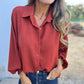 🔥מבצע חם-50% הנחה💝חולצת כפתורים אלגנטית בצבע אחיד