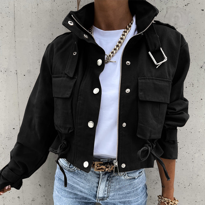 🧥✨ Damen Bikerjacke – Kurze Jacke, Modern & Vielseitig für den Alltag