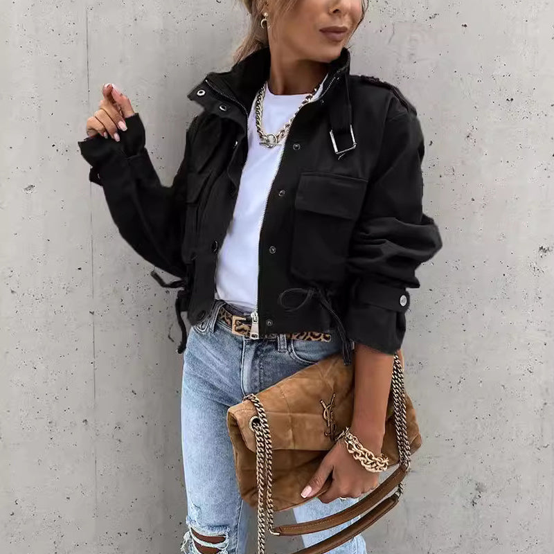 🧥✨ Damen Bikerjacke – Kurze Jacke, Modern & Vielseitig für den Alltag
