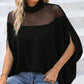 👗 LIMITED-TIME 50% RABATT! Damen Freizeit-Bluse mit hohem Kragen & Fledermausärmeln