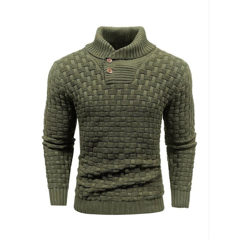 💜 LETZTER TAG DER AKTION – 50 % RABATT 💜Herren Pullover mit strukturiertem Stehkragen
