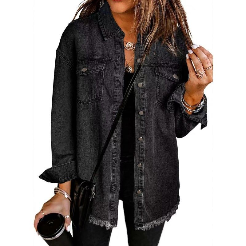 🔥Zerrissene Jeansjacke mit Schnittkante für Damen