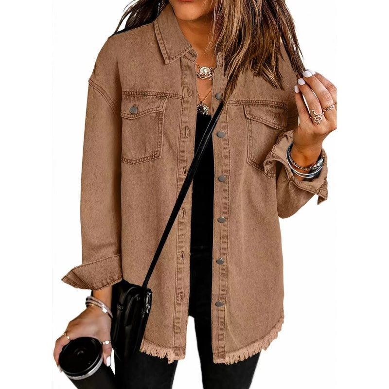 🔥Zerrissene Jeansjacke mit Schnittkante für Damen