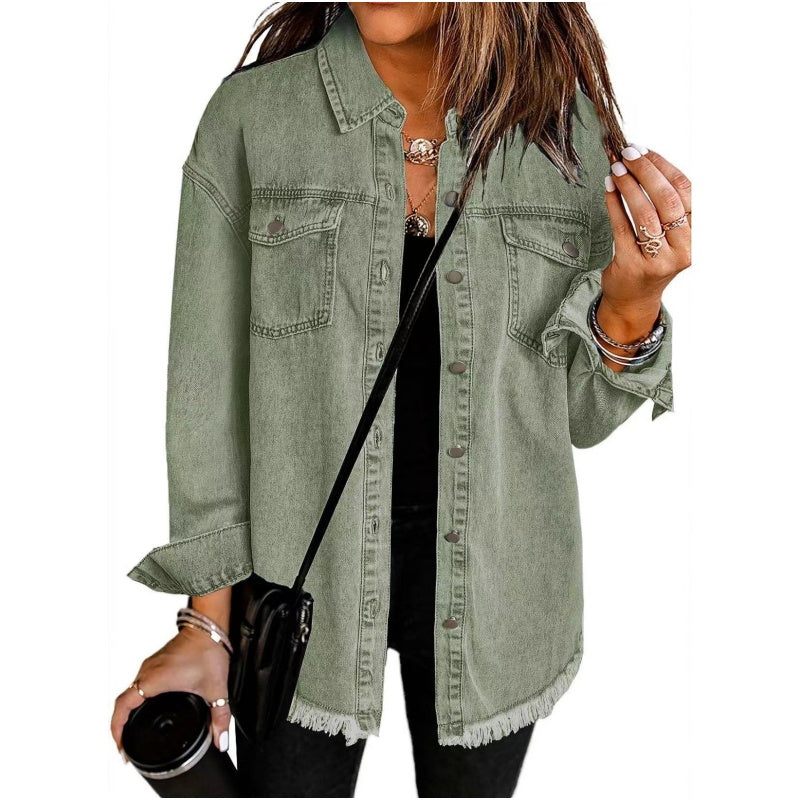 🔥Zerrissene Jeansjacke mit Schnittkante für Damen