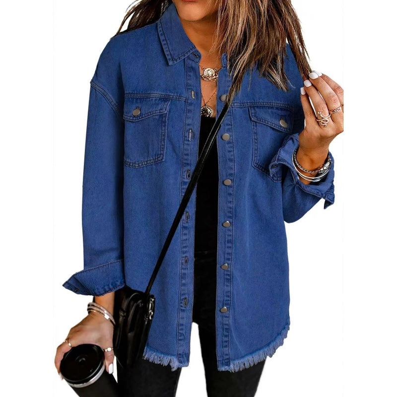 🔥Zerrissene Jeansjacke mit Schnittkante für Damen