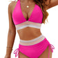 🎁2025 Bikini-Sets mit hoher Taille und Bauchkontrolle im Farbblockdesign