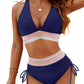 🎁2025 Bikini-Sets mit hoher Taille und Bauchkontrolle im Farbblockdesign