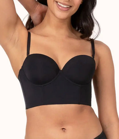 Ideal als Unterwäsche für Blazer & Anzüge – Damen Minimizer BH, Rückenfrei mit Trägern, Bustier für Große Größen, Figurformend