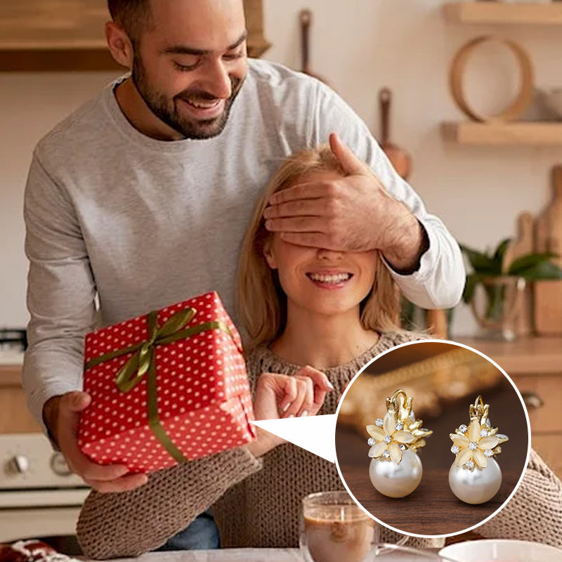 🔥Black-Friday-Mega-Angebot – 50 % Rabatt!🔥Zarte Blüten-Perlenohrringe 🍒