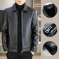 Trendige, lässige Jacke aus Kunstleder für Herren