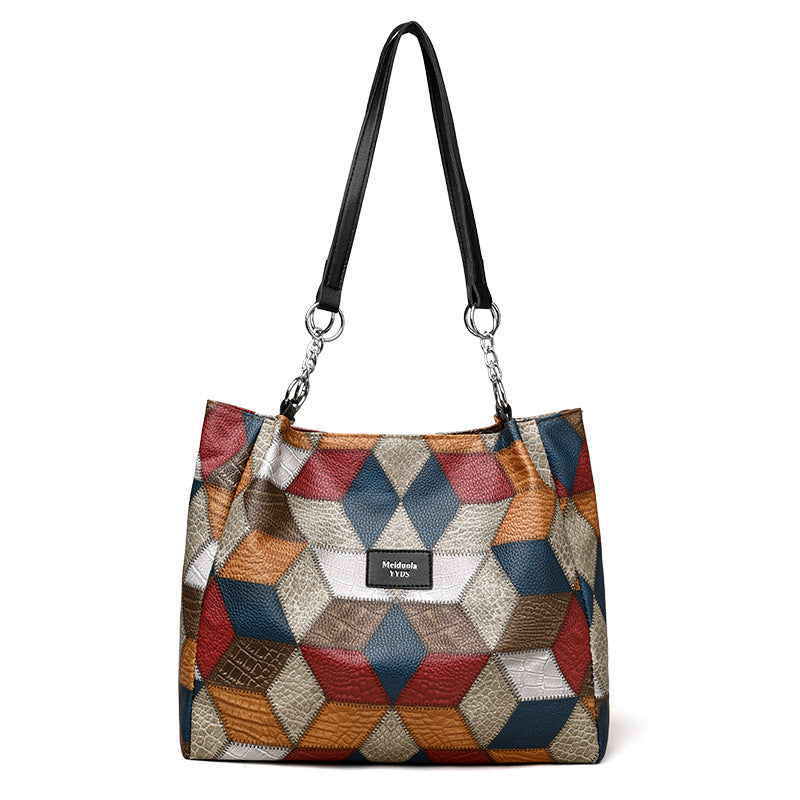 Patchwork-Tragetasche für Damen