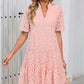 🌸 Frühjahrs-Neuheiten: 50% Rabatt in 3 Tagen! ⏳💃Damen V-Ausschnitt A-Linie Ausschnitt Bedrucktes Kleid