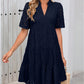 🌸 Frühjahrs-Neuheiten: 50% Rabatt in 3 Tagen! ⏳💃Damen V-Ausschnitt A-Linie Ausschnitt Bedrucktes Kleid