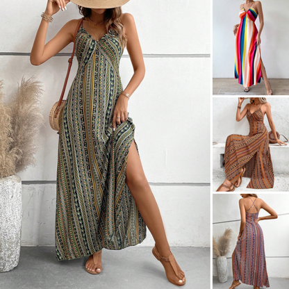 🌞🌴 Damen Trägerkleid – Locker & Bequem, mit Print, Ideal für Sommer & Freizeit📦Kostenloser Versand🔥