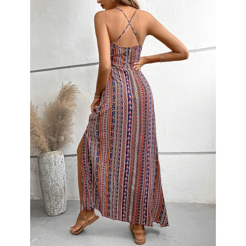 🌞🌴 Damen Trägerkleid – Locker & Bequem, mit Print, Ideal für Sommer & Freizeit📦Kostenloser Versand🔥
