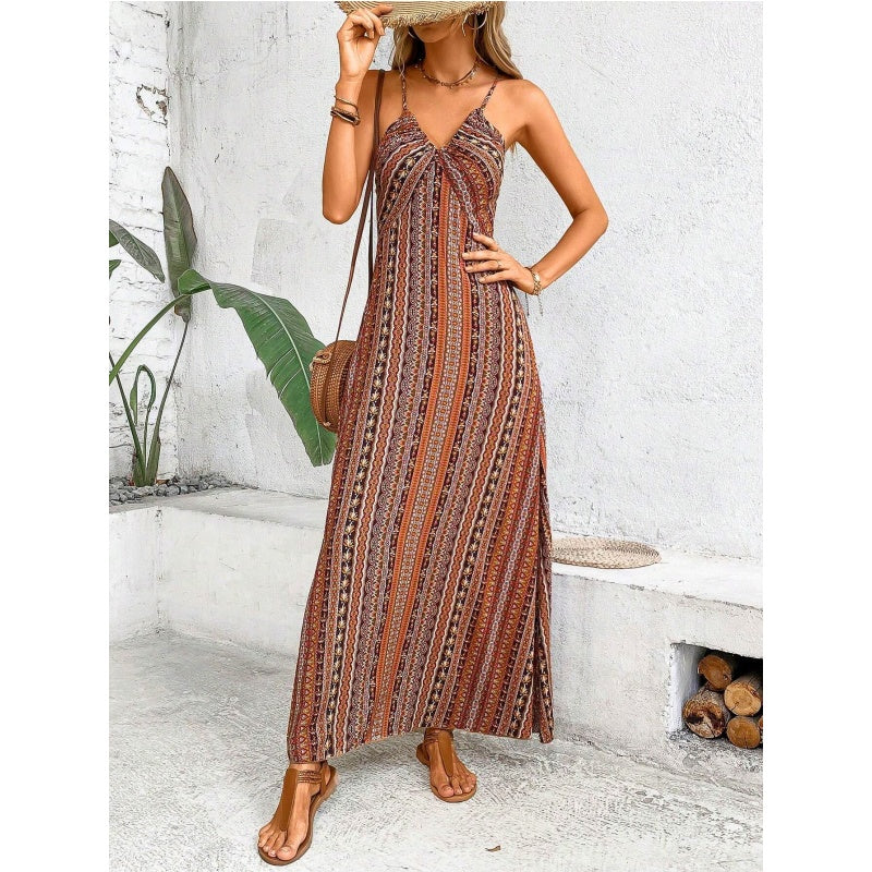 🌞🌴 Damen Trägerkleid – Locker & Bequem, mit Print, Ideal für Sommer & Freizeit📦Kostenloser Versand🔥