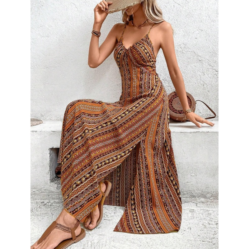 🌞🌴 Damen Trägerkleid – Locker & Bequem, mit Print, Ideal für Sommer & Freizeit📦Kostenloser Versand🔥
