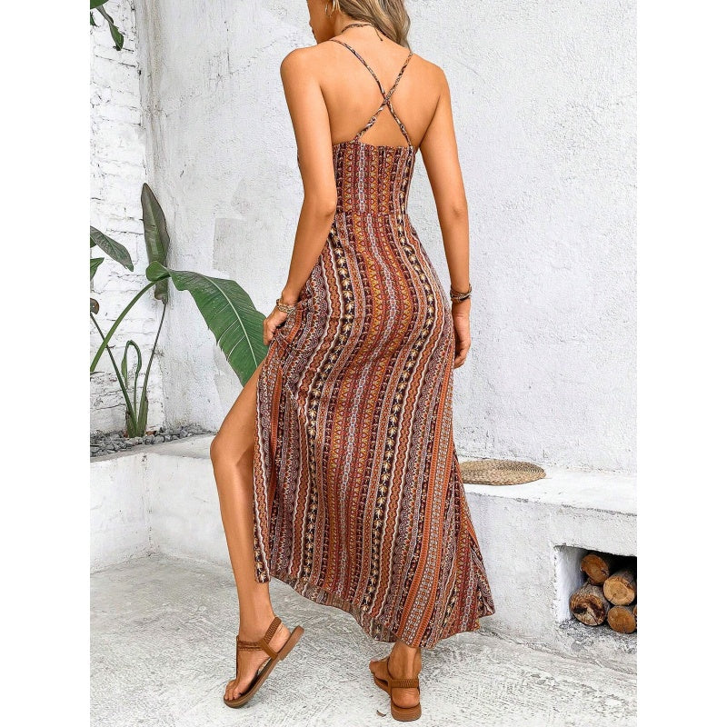 🌞🌴 Damen Trägerkleid – Locker & Bequem, mit Print, Ideal für Sommer & Freizeit📦Kostenloser Versand🔥
