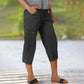 ⏰ 50 % RABATT – Nur für kurze Zeit 👖 Damen 7/8 Freizeithose ✨ Unifarben, Mit Praktischen Taschen & Bequemer Passform