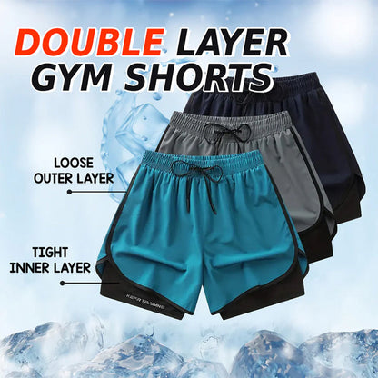 Laufshorts für Damen & Herren – mit integrierter Kompressionshose, schnell trocknend & leicht – ideal für Training & warme Tage🏃‍♀️🏃‍♂️💨