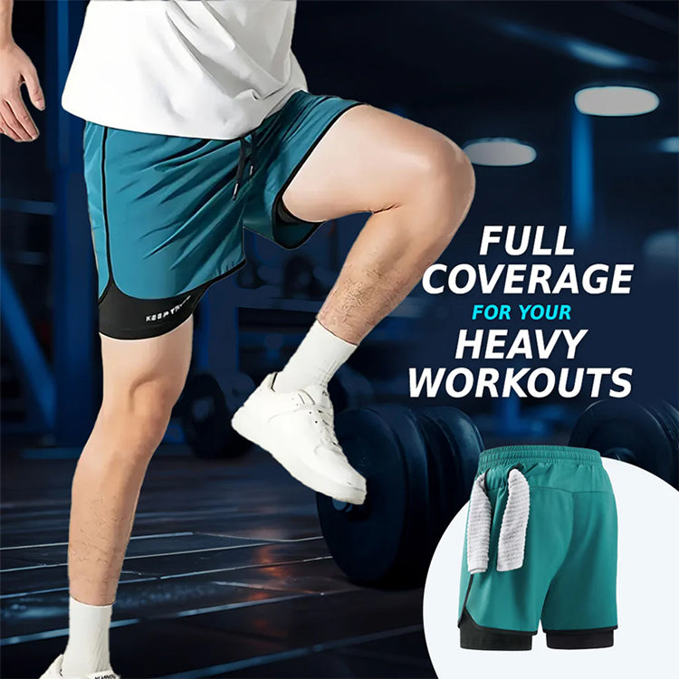 Laufshorts für Damen & Herren – mit integrierter Kompressionshose, schnell trocknend & leicht – ideal für Training & warme Tage🏃‍♀️🏃‍♂️💨