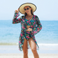 🏖️👙Modisches, mehrfarbig bedrucktes 3-teiliges Bikini-Badeanzug-Set für Damen