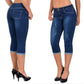 Zerrissene Capri-Jeans mit Rollsaum – lässig, bequem & vielseitig – ideal für Frühling & Sommer