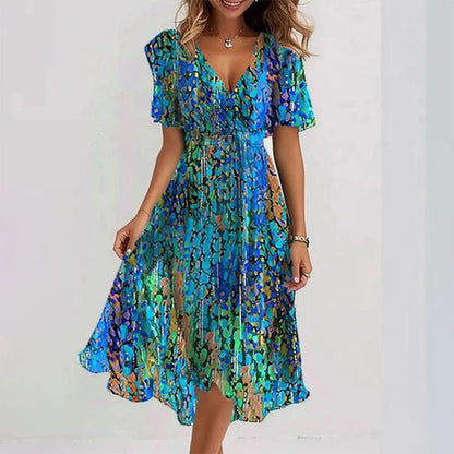 🔥NEU! 2025 Trend-Chiffonkleid mit V-Ausschnitt – Jetzt 20€ sparen!