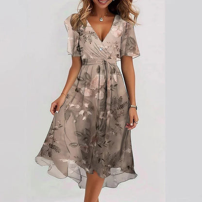 🔥NEU! 2025 Trend-Chiffonkleid mit V-Ausschnitt – Jetzt 20€ sparen!