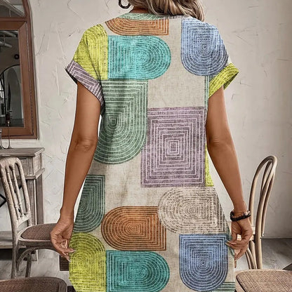 🔥 Grafisches Kontrastkleid mit Layer-Look – Jetzt 20€ sparen!