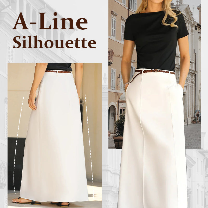 Retro A-Line Midirock – Hochtailliert mit Weitem Schwenk, Zeitloser Stil